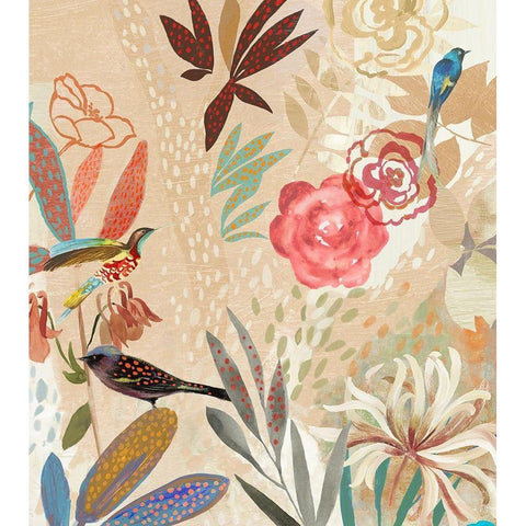 Where the Passion Flower Grows II Black Modern Wood Framed Art Print by Jensen, Asia