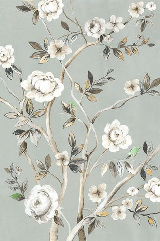 A Flower For You I White Modern Wood Framed Art Print with Double Matting by Jensen, Asia