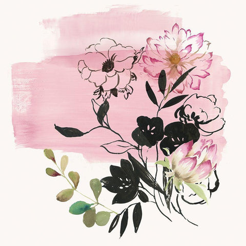 Mother Natures Flowers I White Modern Wood Framed Art Print by Jensen, Asia