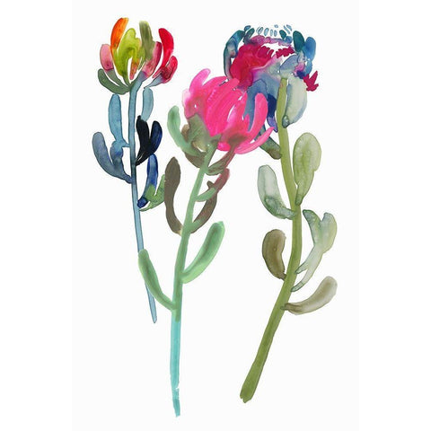 Spring is Purple I Black Modern Wood Framed Art Print by Jensen, Asia