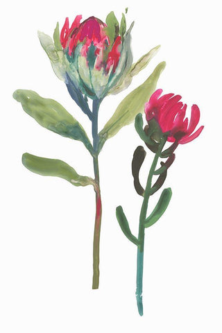 Spring is Purple II Black Ornate Wood Framed Art Print with Double Matting by Jensen, Asia