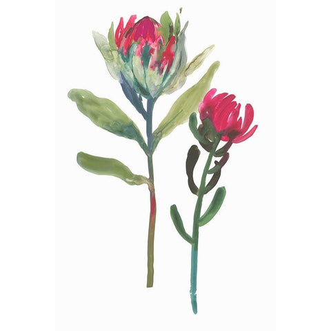 Spring is Purple II Gold Ornate Wood Framed Art Print with Double Matting by Jensen, Asia