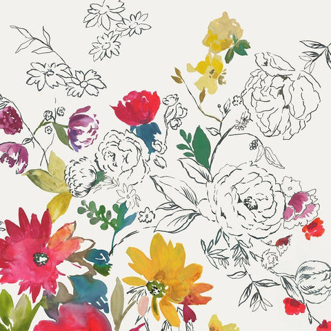 Boutonniere III White Modern Wood Framed Art Print with Double Matting by Jensen, Asia