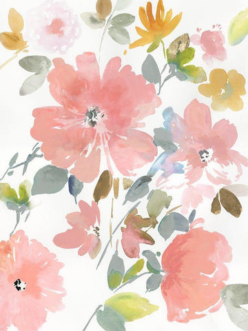 Soft Enamoring Black Ornate Wood Framed Art Print with Double Matting by Jensen, Asia