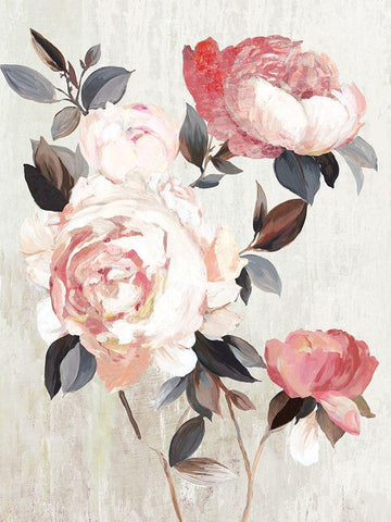 Bloom of Blush  White Modern Wood Framed Art Print with Double Matting by Jensen, Asia