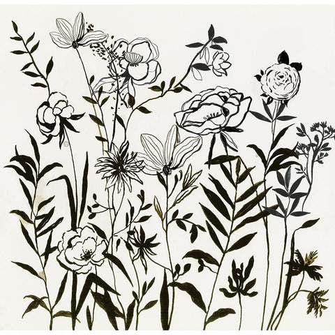 Joyful I  Black Modern Wood Framed Art Print with Double Matting by Jensen, Asia