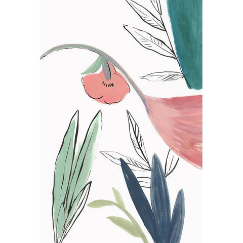 Hidden Beauty I White Modern Wood Framed Art Print by Jensen, Asia