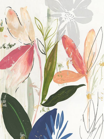 Lovely Companions Black Ornate Wood Framed Art Print with Double Matting by Jensen, Asia