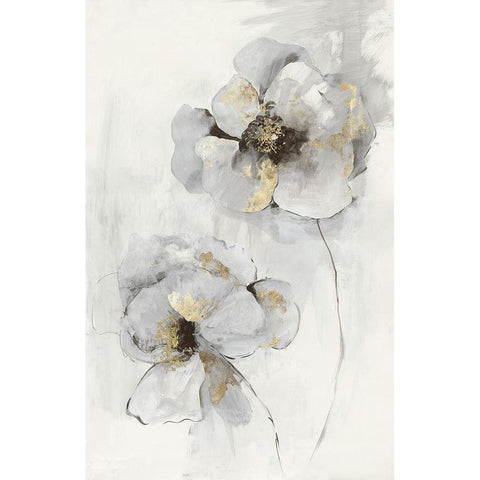 Silver Finesse I Gold Ornate Wood Framed Art Print with Double Matting by Jensen, Asia