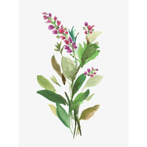 Forest Flower White Modern Wood Framed Art Print by Jensen, Asia