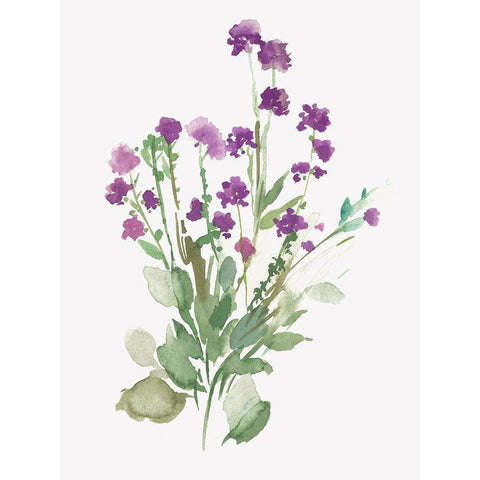 Fragrant Twig White Modern Wood Framed Art Print by Jensen, Asia