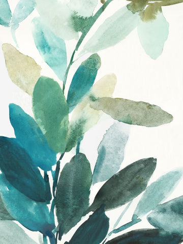 Chant of the Leaves I Black Modern Wood Framed Art Print by Jensen, Asia