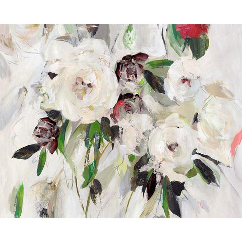 Floral Jewels Black Modern Wood Framed Art Print with Double Matting by Jensen, Asia