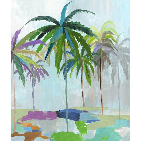 Tropical Summeer Gold Ornate Wood Framed Art Print with Double Matting by Jensen, Asia