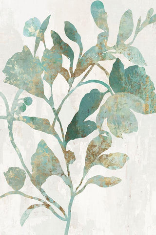 Rustic Flower I White Modern Wood Framed Art Print with Double Matting by Jensen, Asia