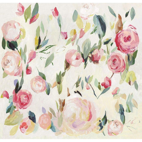 Roses Renaissance Gold Ornate Wood Framed Art Print with Double Matting by Jensen, Asia