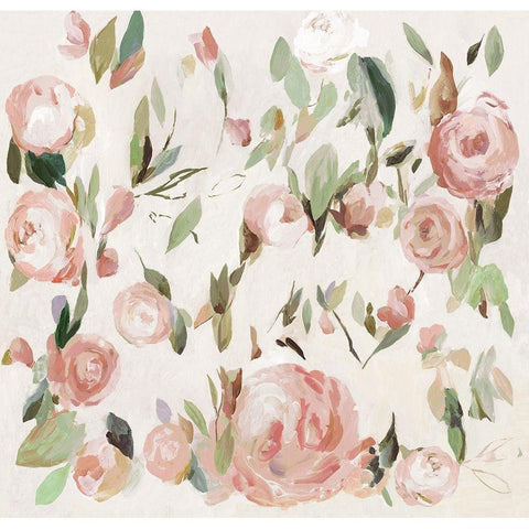 Rose Pearls Black Modern Wood Framed Art Print by Jensen, Asia