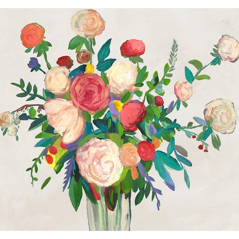 Sunshine in Petals White Modern Wood Framed Art Print by Jensen, Asia