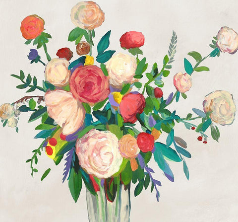 Sunshine in Petals White Modern Wood Framed Art Print with Double Matting by Jensen, Asia