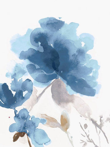 Wake Me Softly II White Modern Wood Framed Art Print with Double Matting by Jensen, Asia