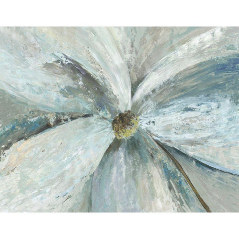 Silk Petals Black Modern Wood Framed Art Print with Double Matting by Jensen, Asia