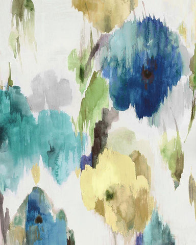 Abstract Flower Pattern I Black Ornate Wood Framed Art Print with Double Matting by Jensen, Asia