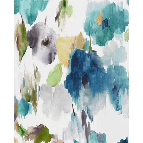 Abstract Flower Pattern II Black Modern Wood Framed Art Print by Jensen, Asia