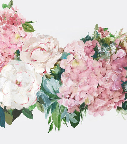 Spring Story II White Modern Wood Framed Art Print with Double Matting by Jensen, Asia