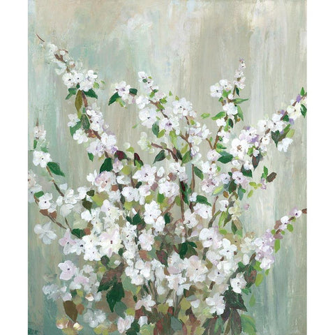 Teal Bloom Gold Ornate Wood Framed Art Print with Double Matting by Jensen, Asia