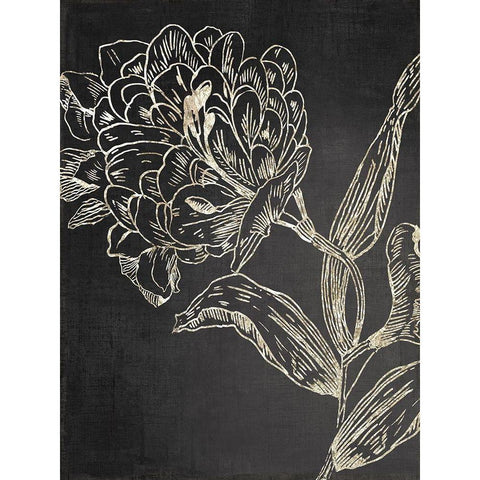 Golden Flower Folklore II Gold Ornate Wood Framed Art Print with Double Matting by Jensen, Asia