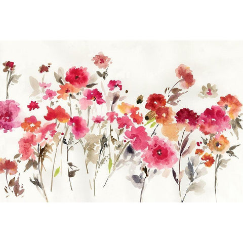 Bright Fresh Garden  White Modern Wood Framed Art Print by Jensen, Asia