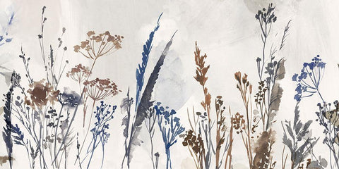 Summer Grass White Modern Wood Framed Art Print with Double Matting by Jensen, Asia