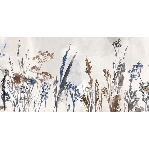 Summer Grass Black Modern Wood Framed Art Print with Double Matting by Jensen, Asia