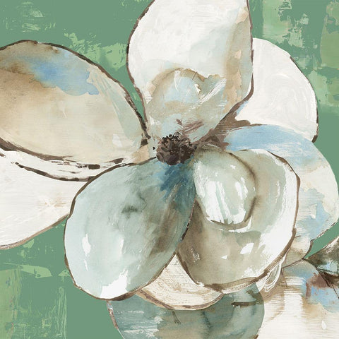 Emerald Flower II Black Modern Wood Framed Art Print by Jensen, Asia