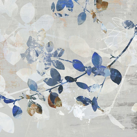 Golden Blue I  Black Modern Wood Framed Art Print by Jensen, Asia