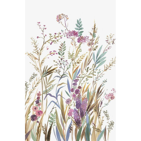 Fields of Wild Pink II Gold Ornate Wood Framed Art Print with Double Matting by Jensen, Asia