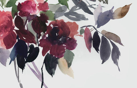 Red Passion  White Modern Wood Framed Art Print with Double Matting by Jensen, Asia