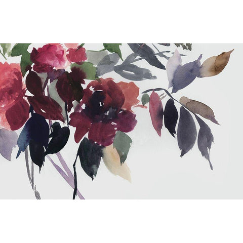 Red Passion  White Modern Wood Framed Art Print by Jensen, Asia