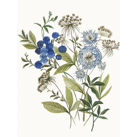 Botana I  Gold Ornate Wood Framed Art Print with Double Matting by Jensen, Asia