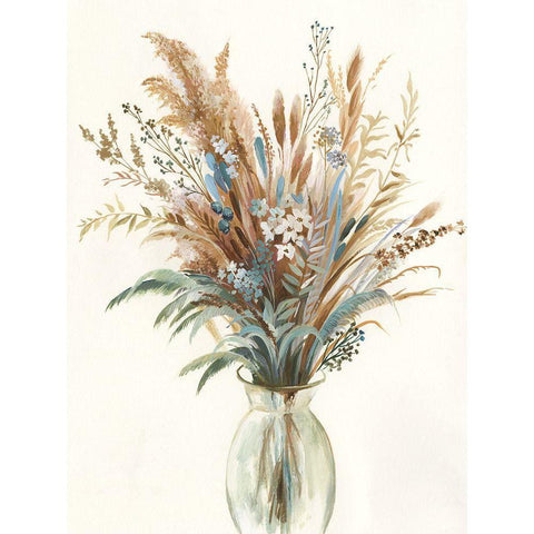 Fall Wild Flowers I  Black Modern Wood Framed Art Print by Jensen, Asia