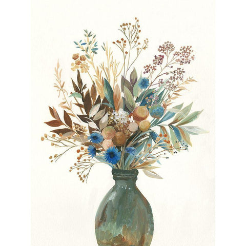 Fall Wild Flowers II Black Modern Wood Framed Art Print by Jensen, Asia