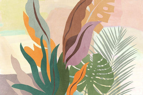 Lush Forest I  White Modern Wood Framed Art Print with Double Matting by Jensen, Asia