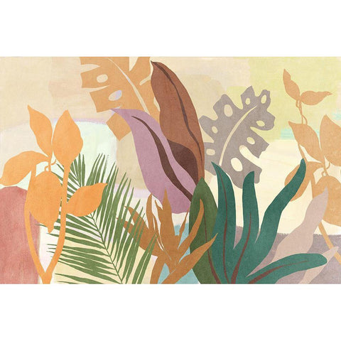 Lush Forest II  White Modern Wood Framed Art Print by Jensen, Asia