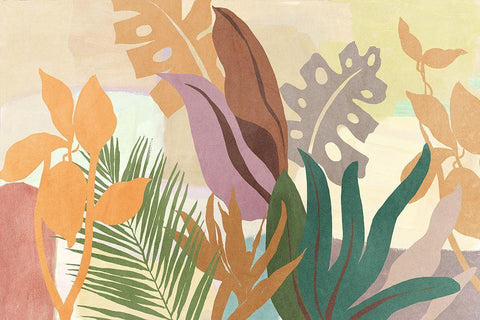 Lush Forest II  White Modern Wood Framed Art Print with Double Matting by Jensen, Asia