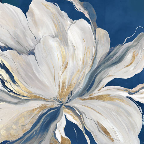 Butterfly Flower II Blue Version Black Modern Wood Framed Art Print by Jensen, Asia