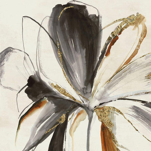 Grey Glory I  White Modern Wood Framed Art Print with Double Matting by Jensen, Asia