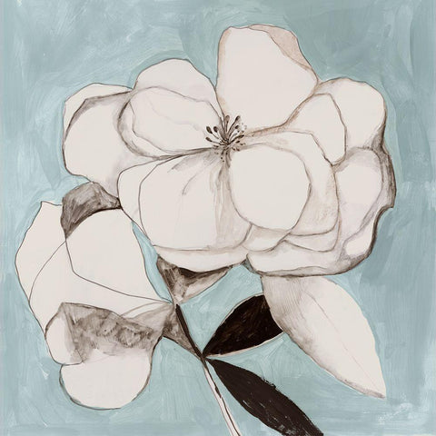 Kate I  White Modern Wood Framed Art Print by Jensen, Asia