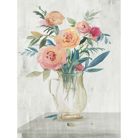 Fresh Roses II Black Modern Wood Framed Art Print with Double Matting by Jensen, Asia