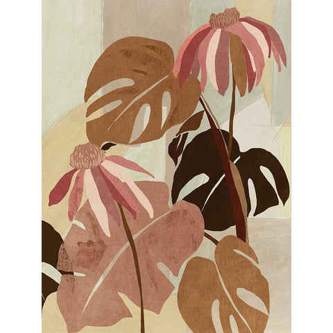 Hot Tropics I  Black Modern Wood Framed Art Print with Double Matting by Jensen, Asia