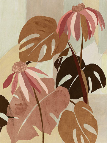 Hot Tropics I  Black Ornate Wood Framed Art Print with Double Matting by Jensen, Asia